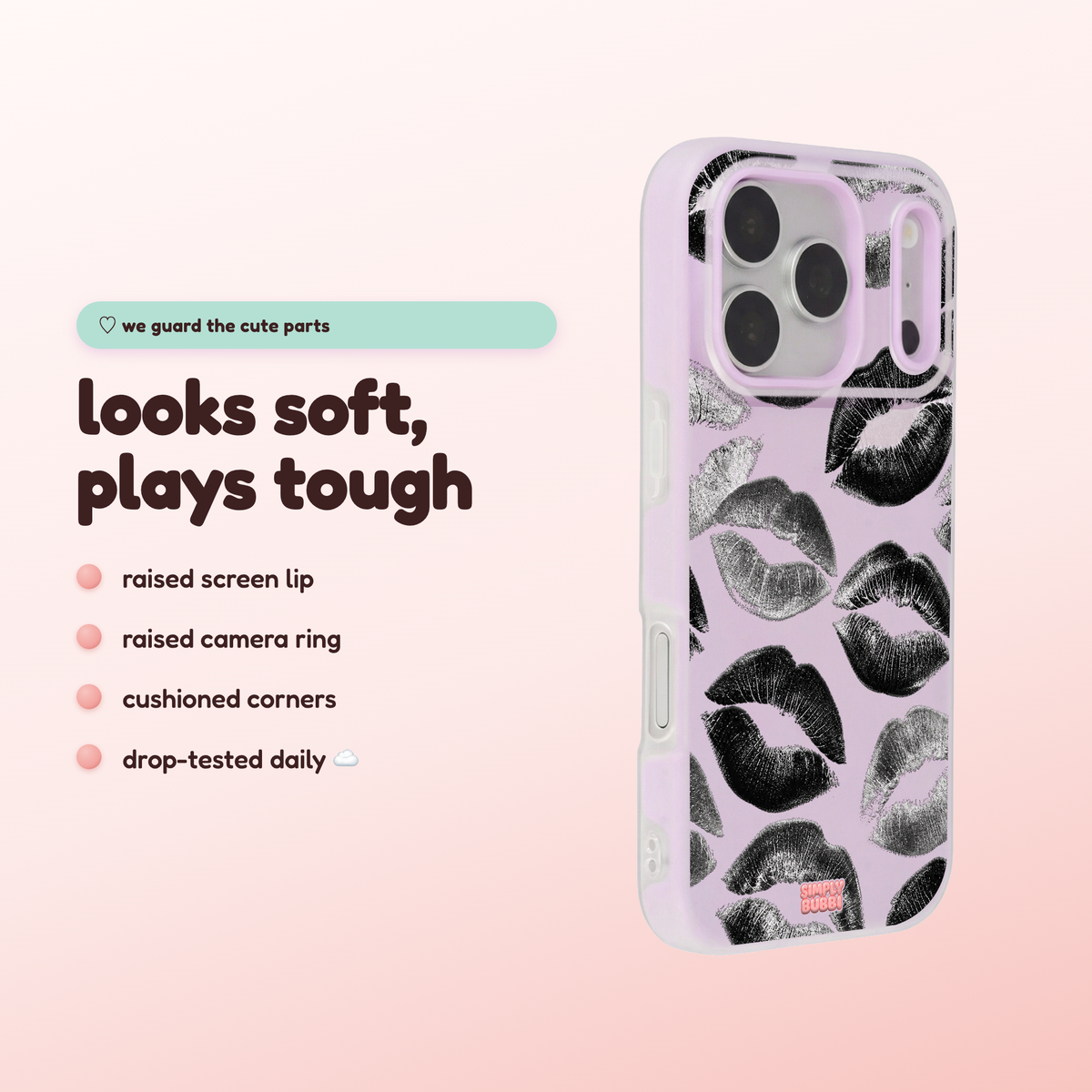 Lipstick Noir Pop iPhone Case – product view 3