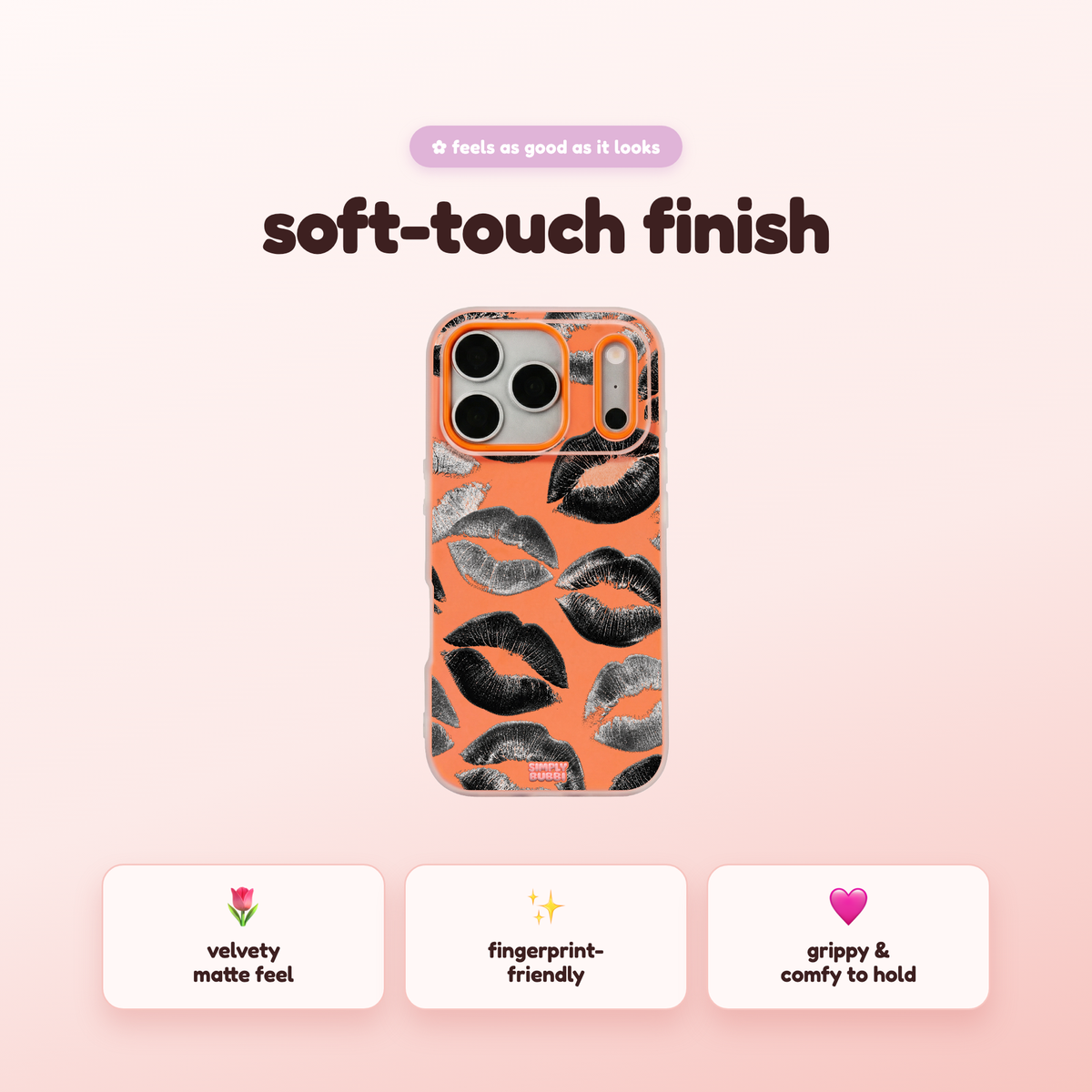 Lipstick Noir Pop iPhone Case – product view 5