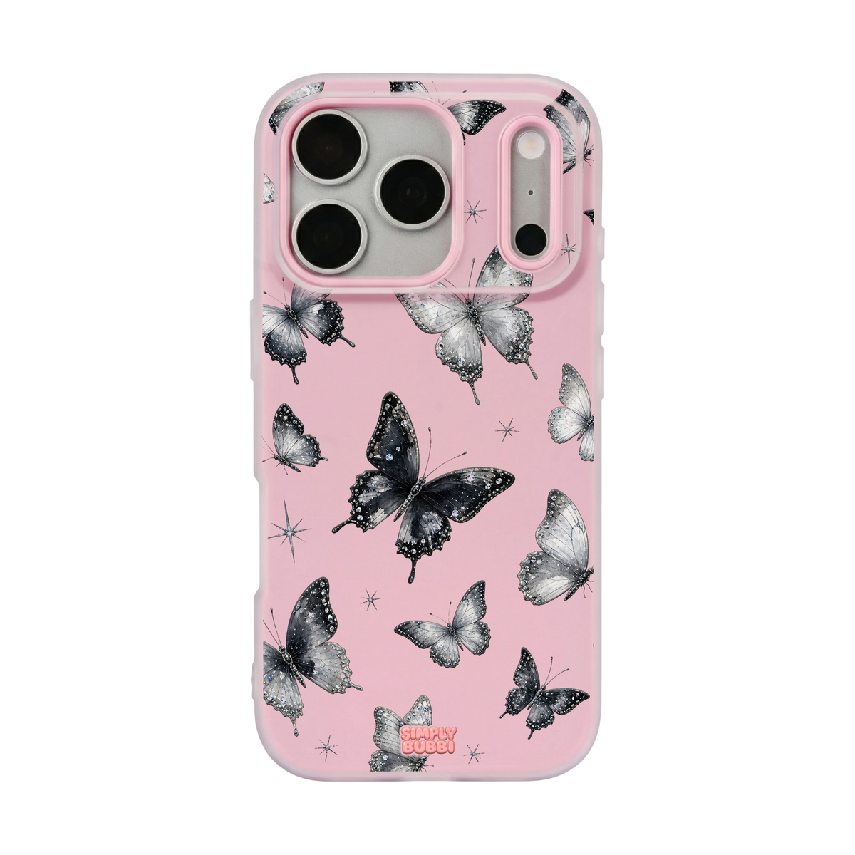 Crystal Butterflies Pop iPhone Case – Blush color