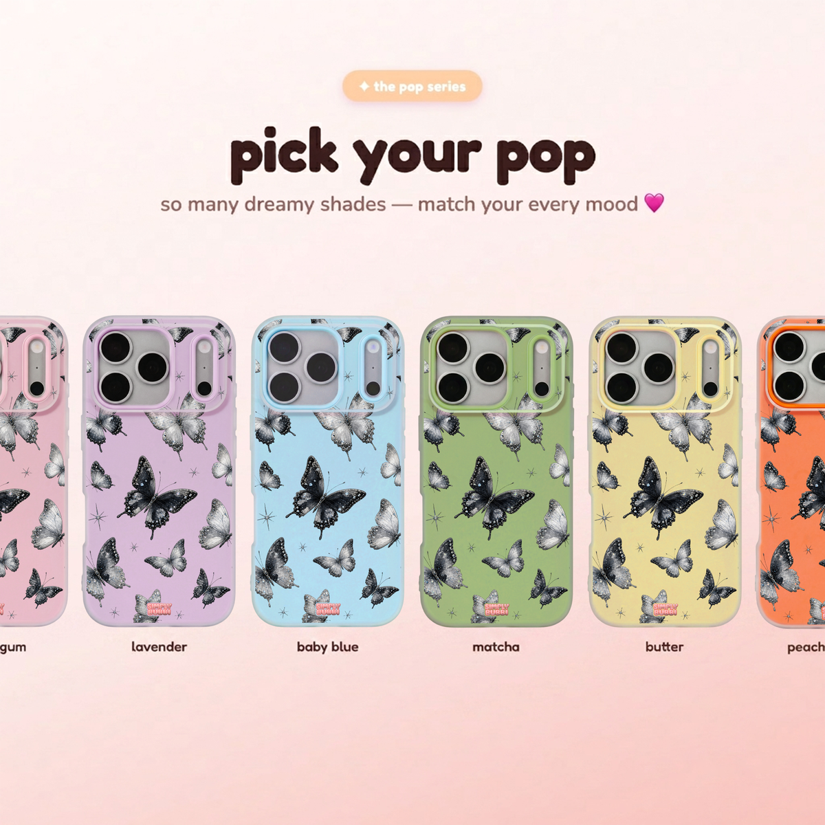 Crystal Butterflies Pop iPhone Case – product view 1