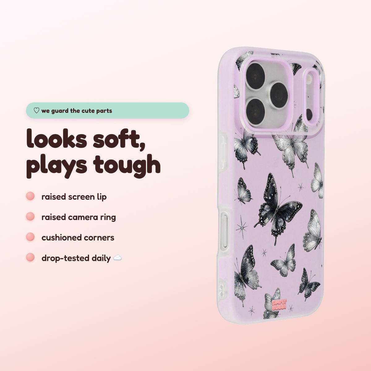Crystal Butterflies Pop iPhone Case – product view 3