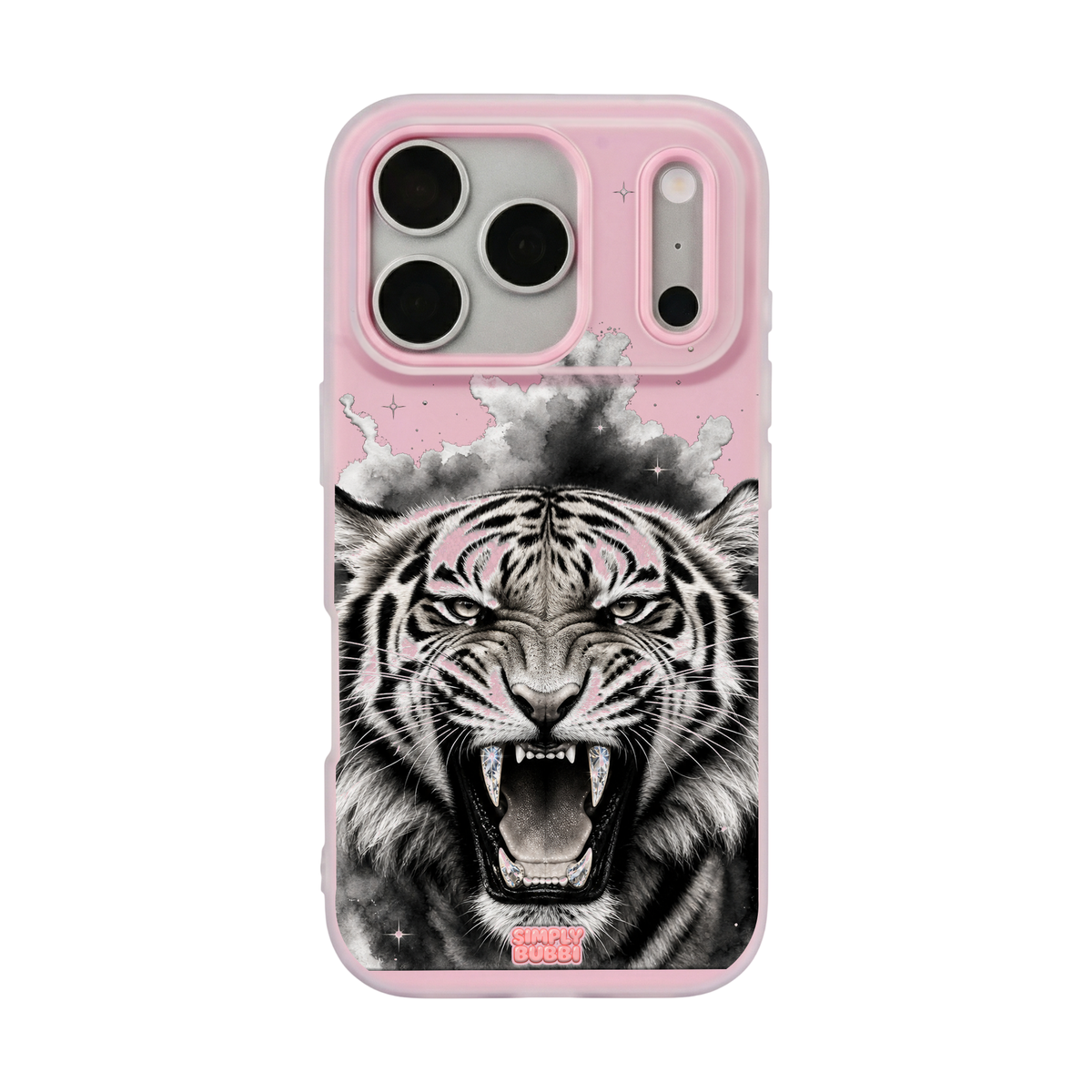 Crystal Tiger Pop iPhone Case – Blush color