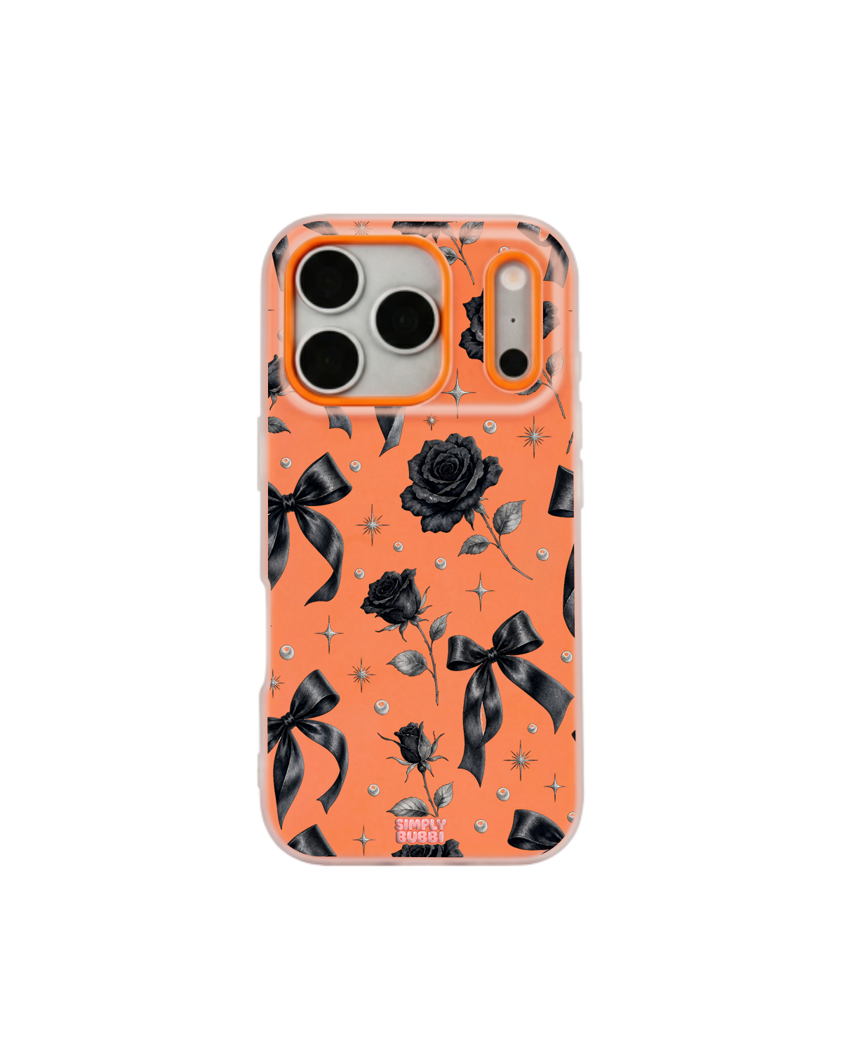 Midnight Rose Pop iPhone Case – Orange color