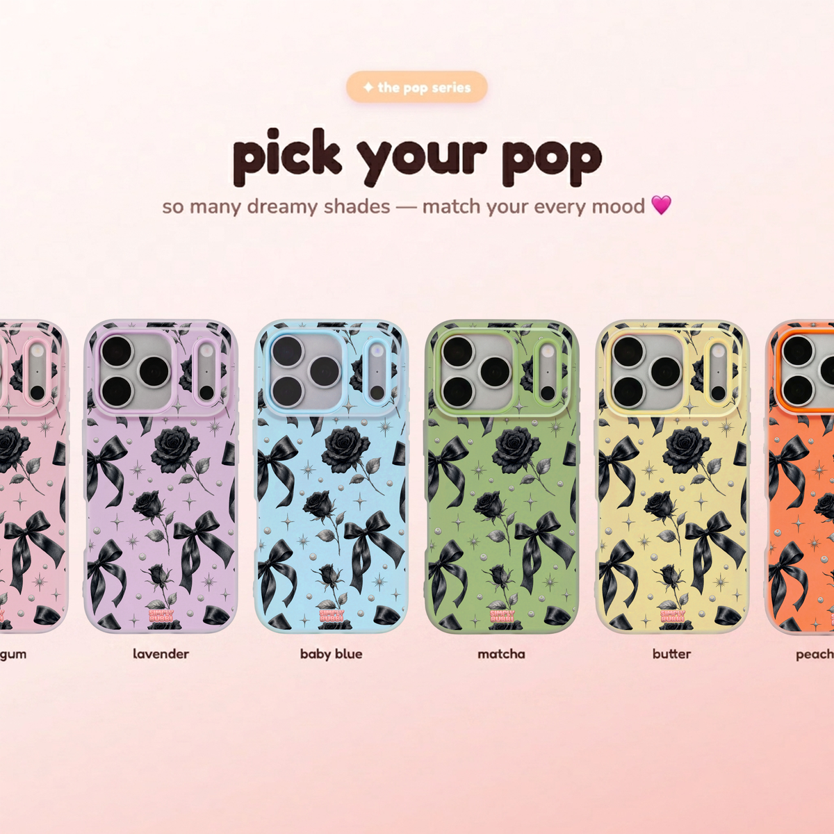 Midnight Rose Pop iPhone Case – product view 1