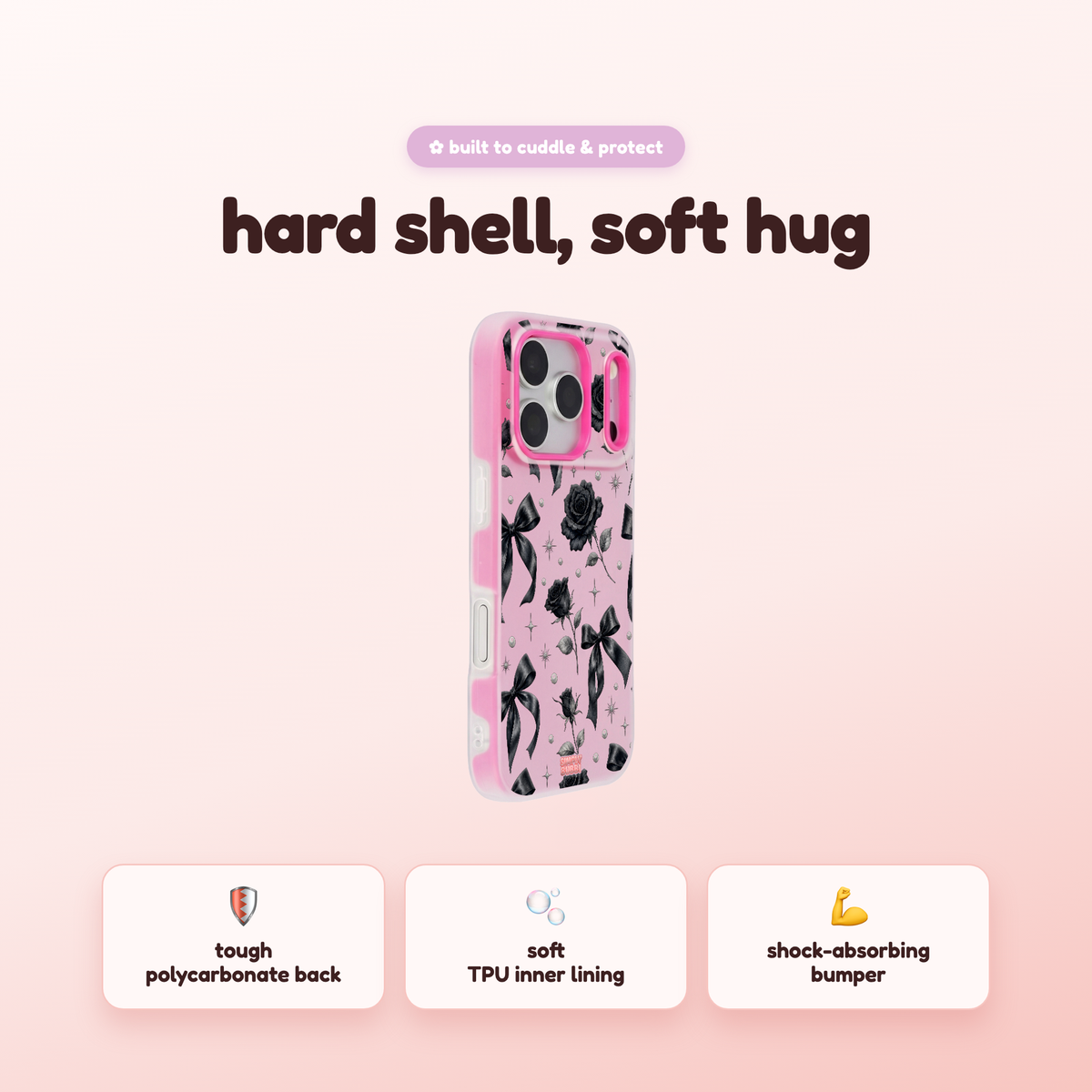 Midnight Rose Pop iPhone Case