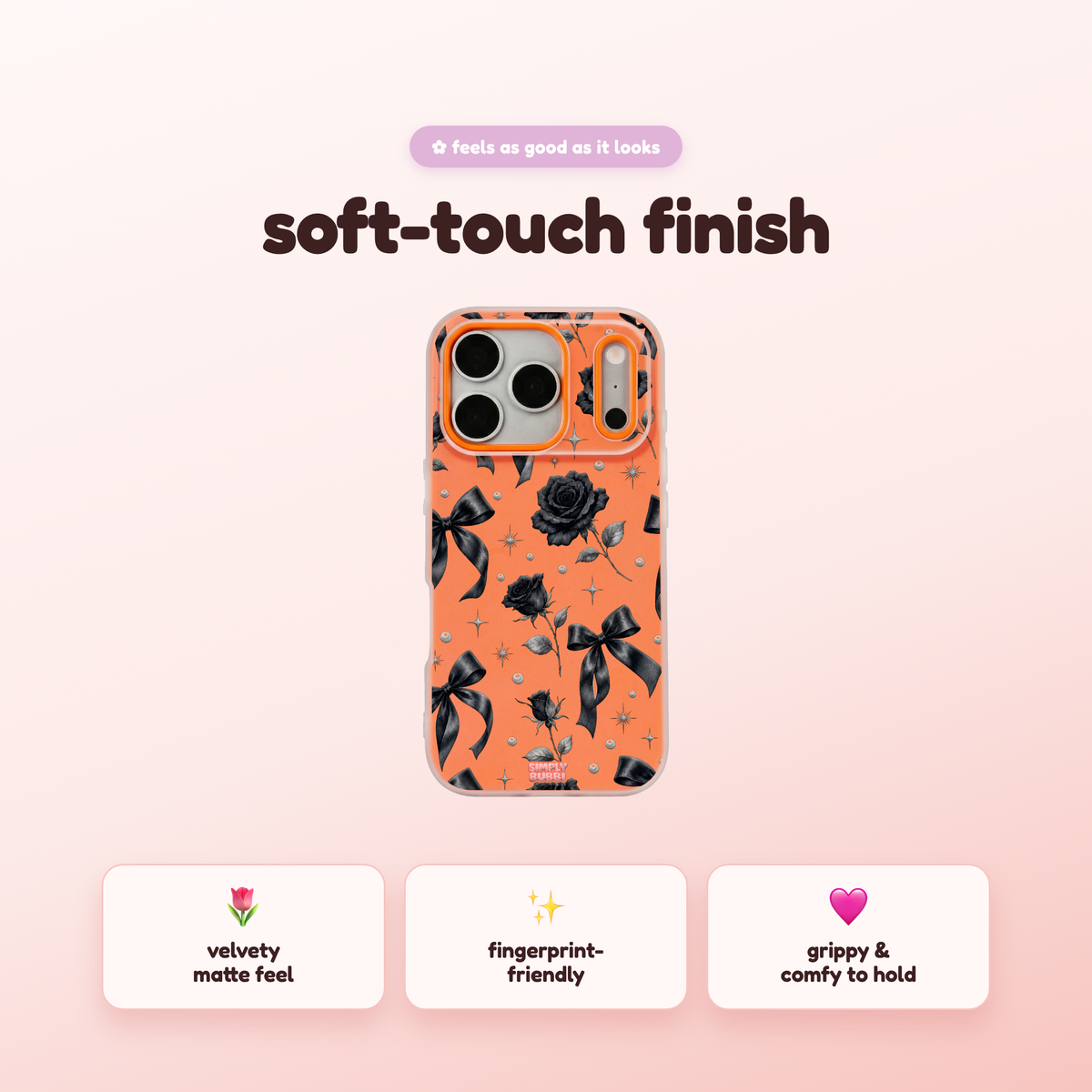 Midnight Rose Pop iPhone Case – product view 5