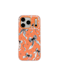 Noir Bows Pop iPhone Case – Orange