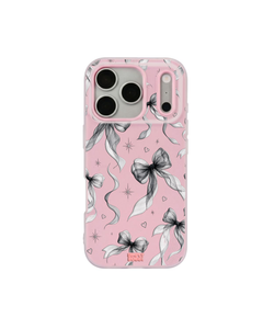 Noir Bows Pop iPhone Case – Pink