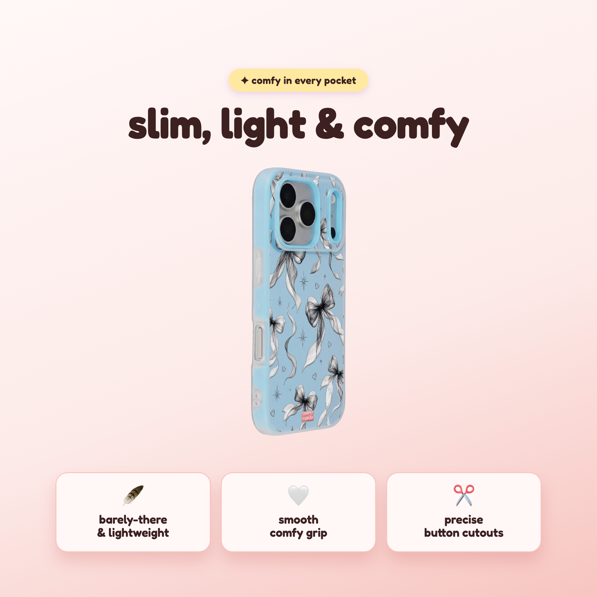 Noir Bows Pop iPhone Case – product view 4