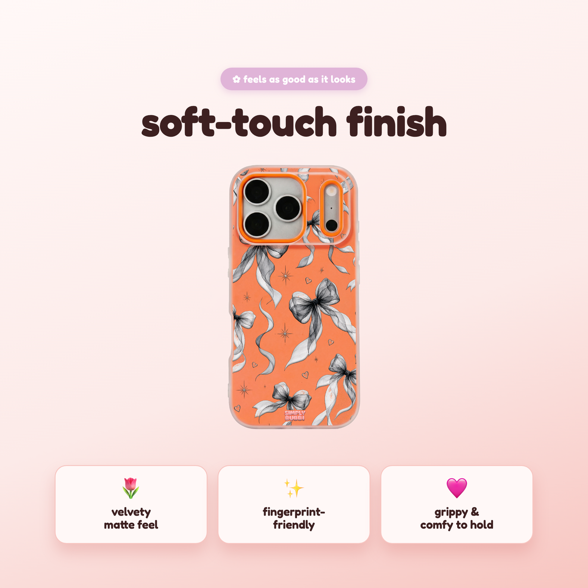 Noir Bows Pop iPhone Case – product view 5