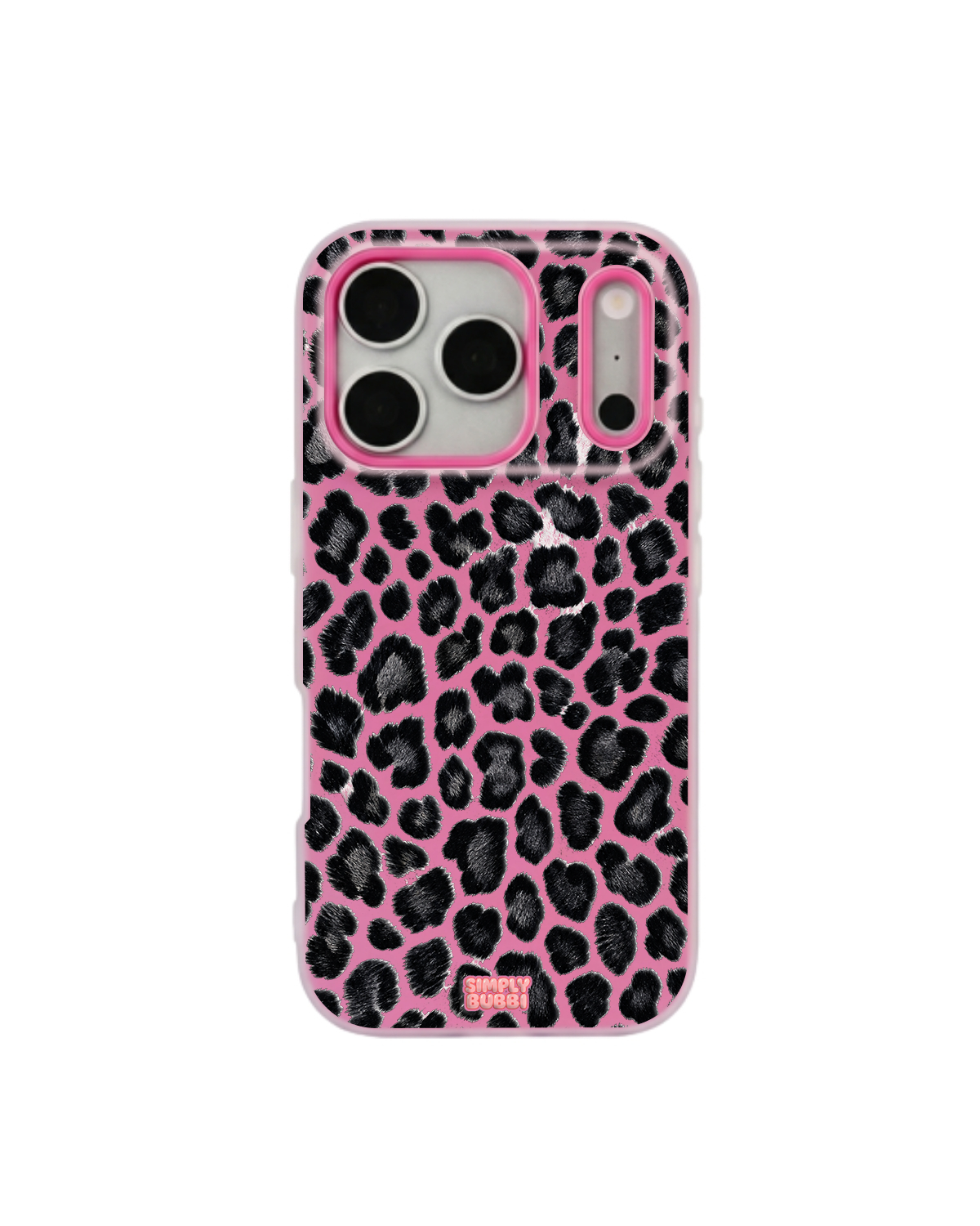 Midnight Leopard Pop iPhone Case – Hot Pink color