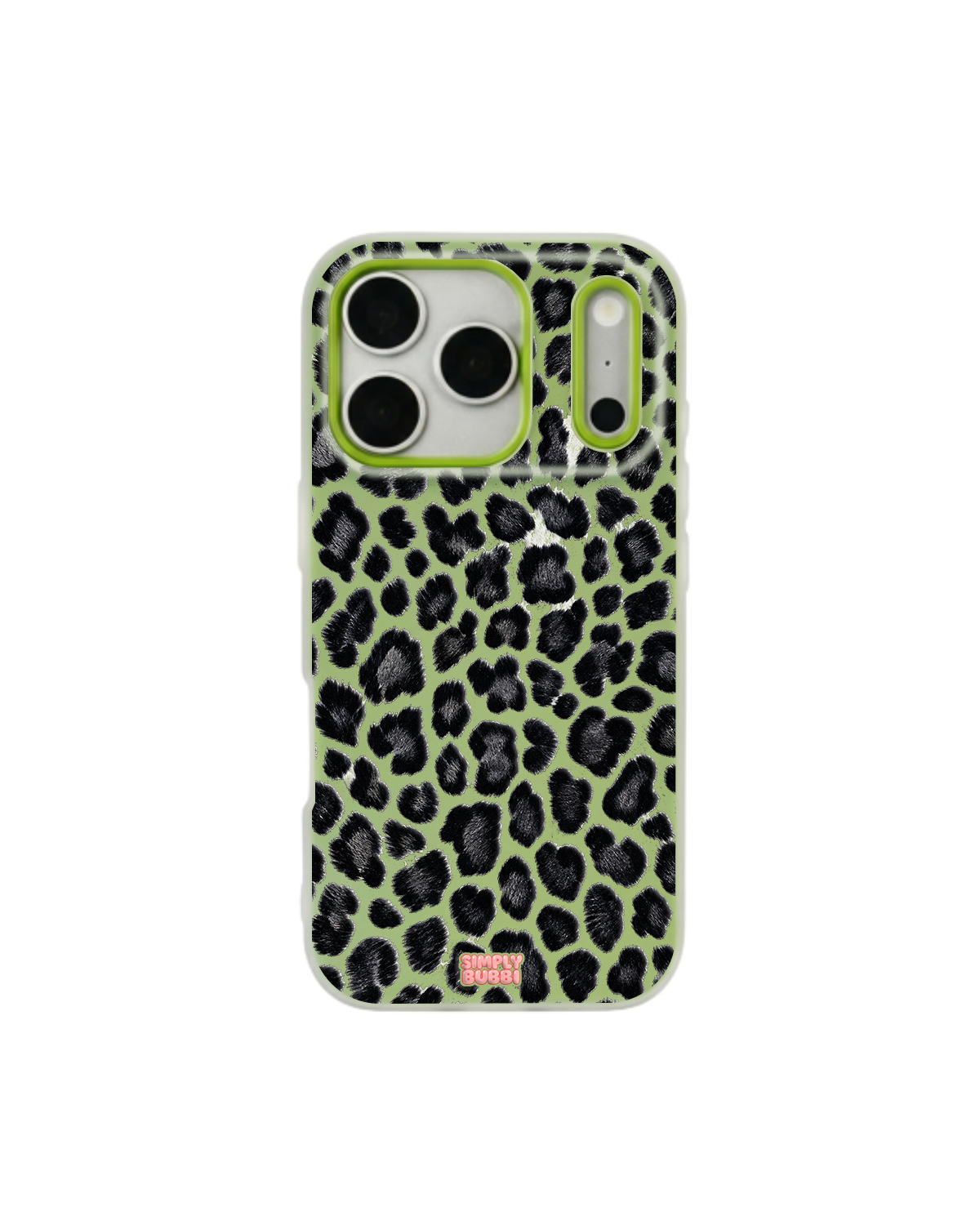 Midnight Leopard Pop iPhone Case – Lime color