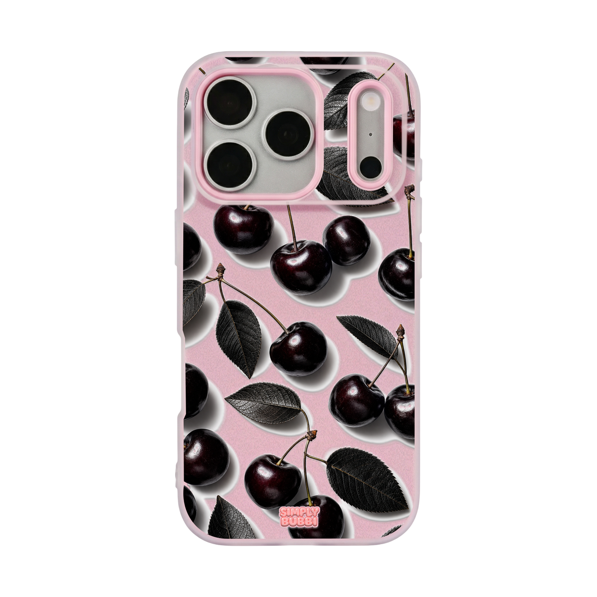 Black Cherries Pop iPhone Case – Blush color