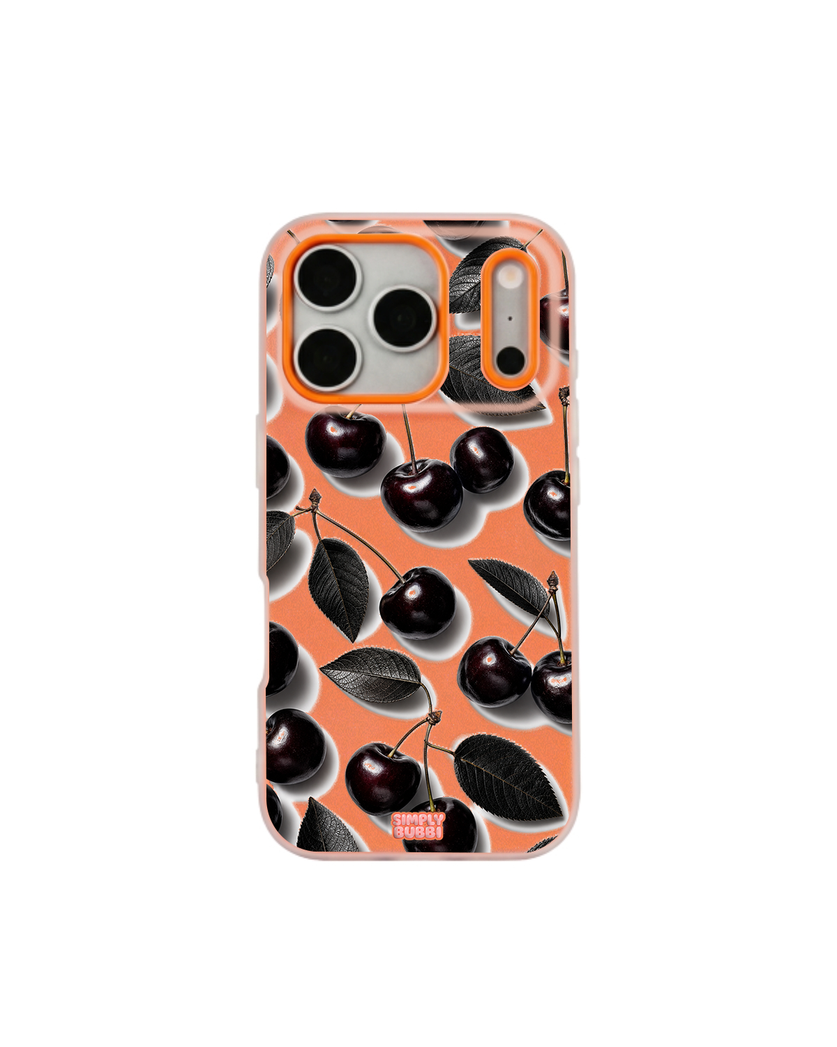 Black Cherries Pop iPhone Case – Orange color