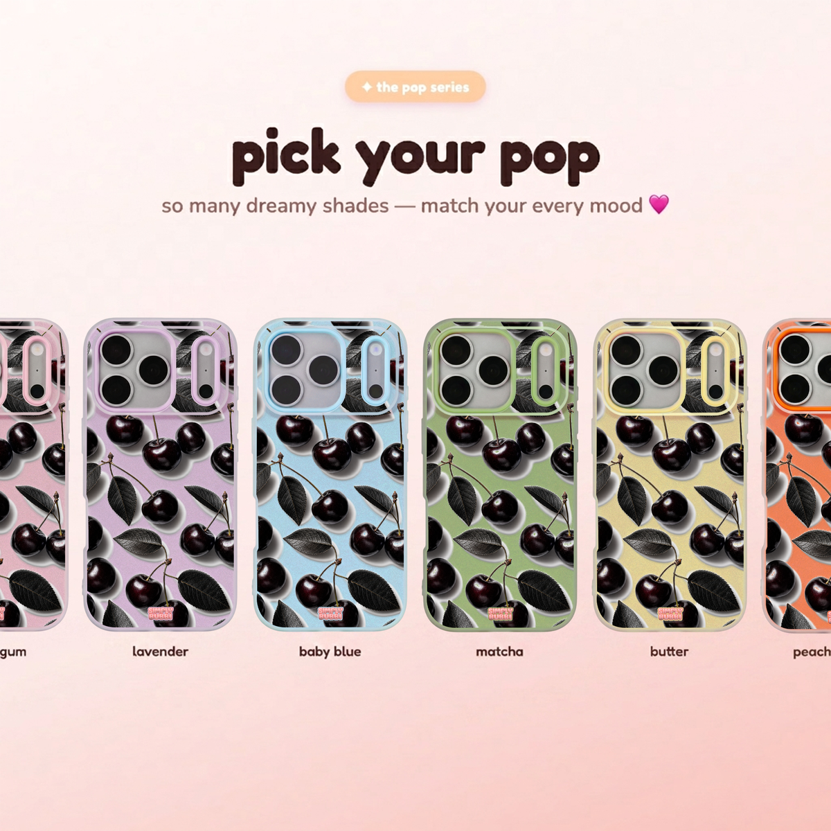 Black Cherries Pop iPhone Case – product view 1