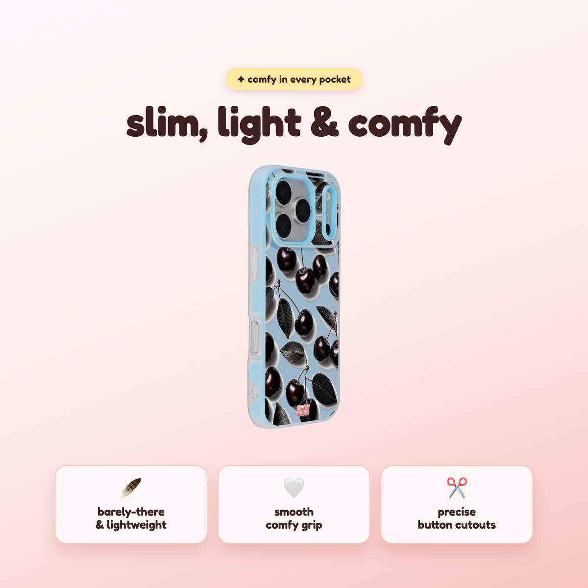 Black Cherries Pop iPhone Case – product view 4