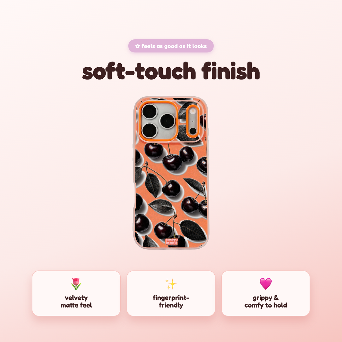 Black Cherries Pop iPhone Case – product view 5