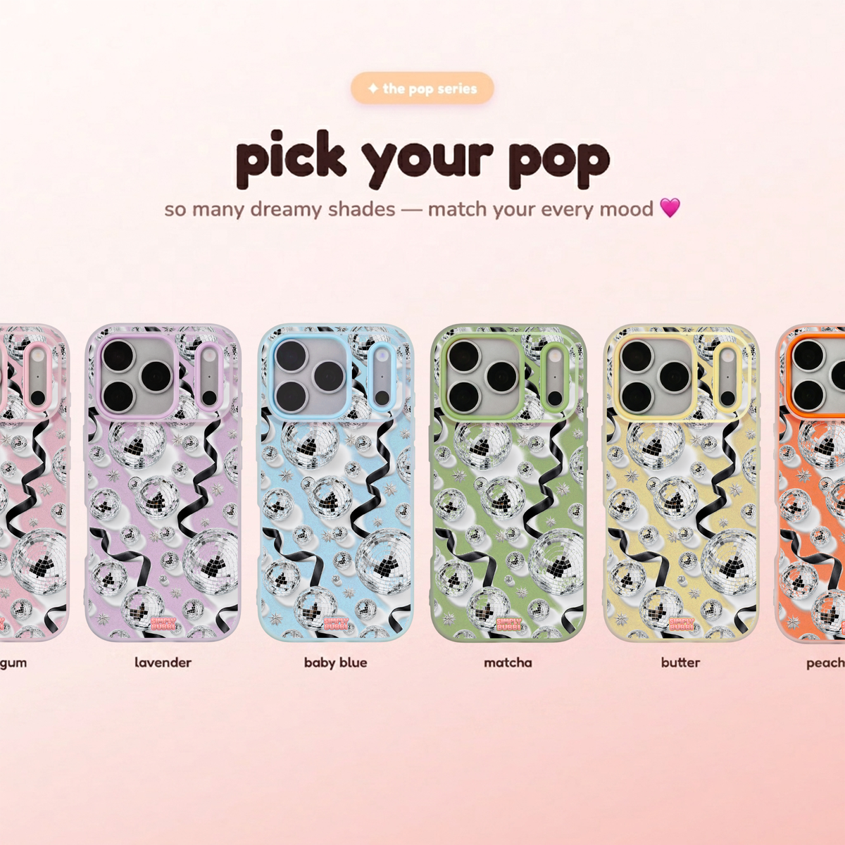 Silver Disco Pop iPhone Case – product view 1