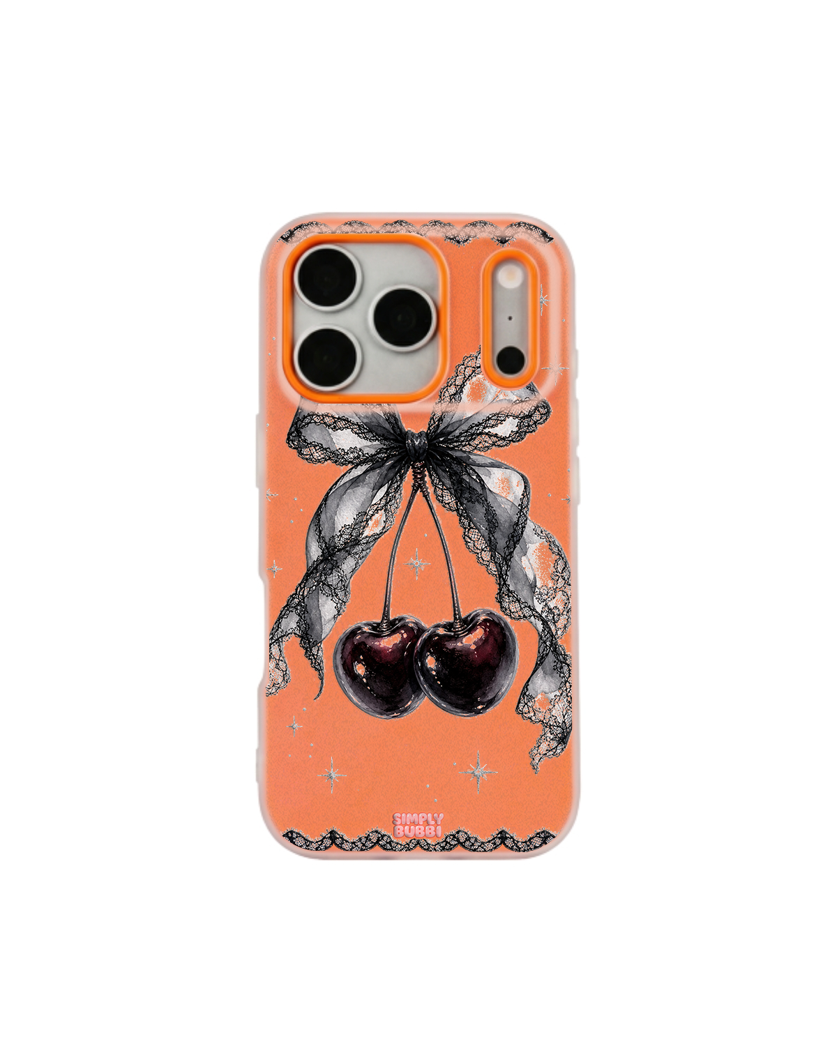 Cherry Lace Pop iPhone Case – Orange color