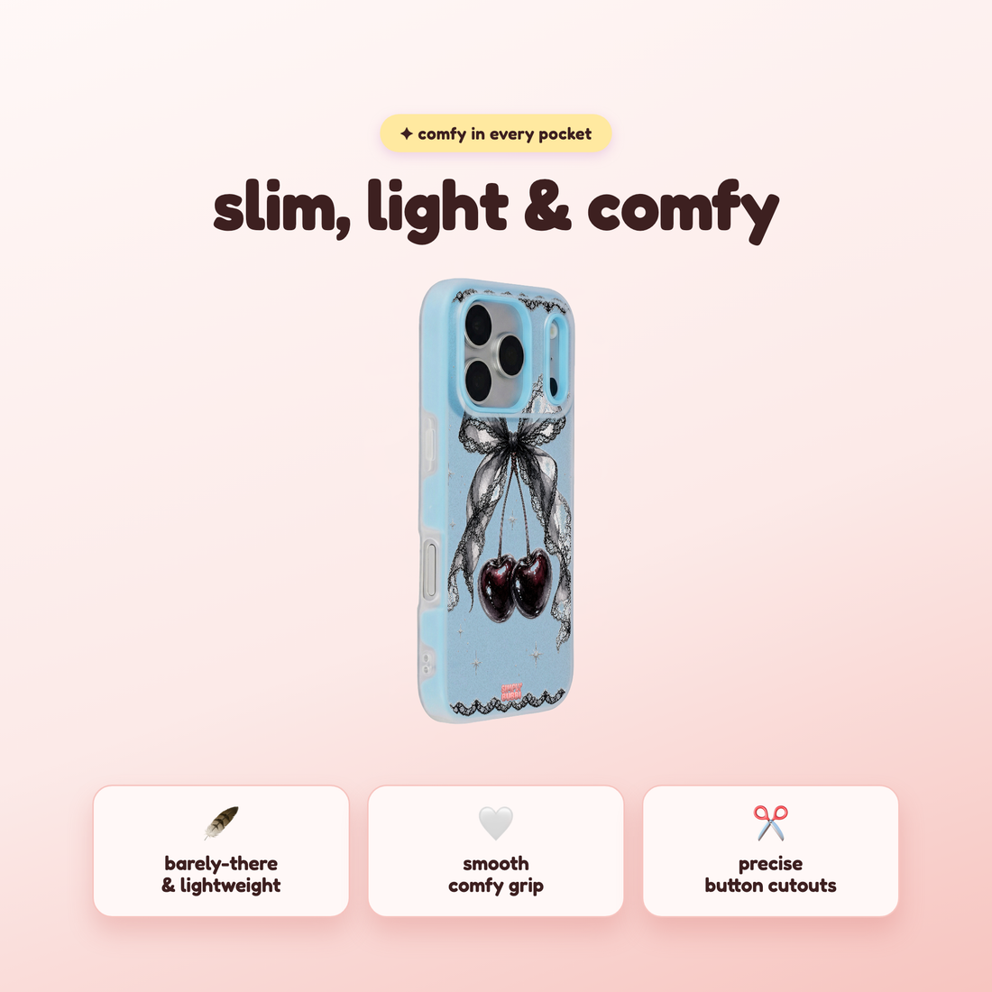 Cherry Lace Pop iPhone Case