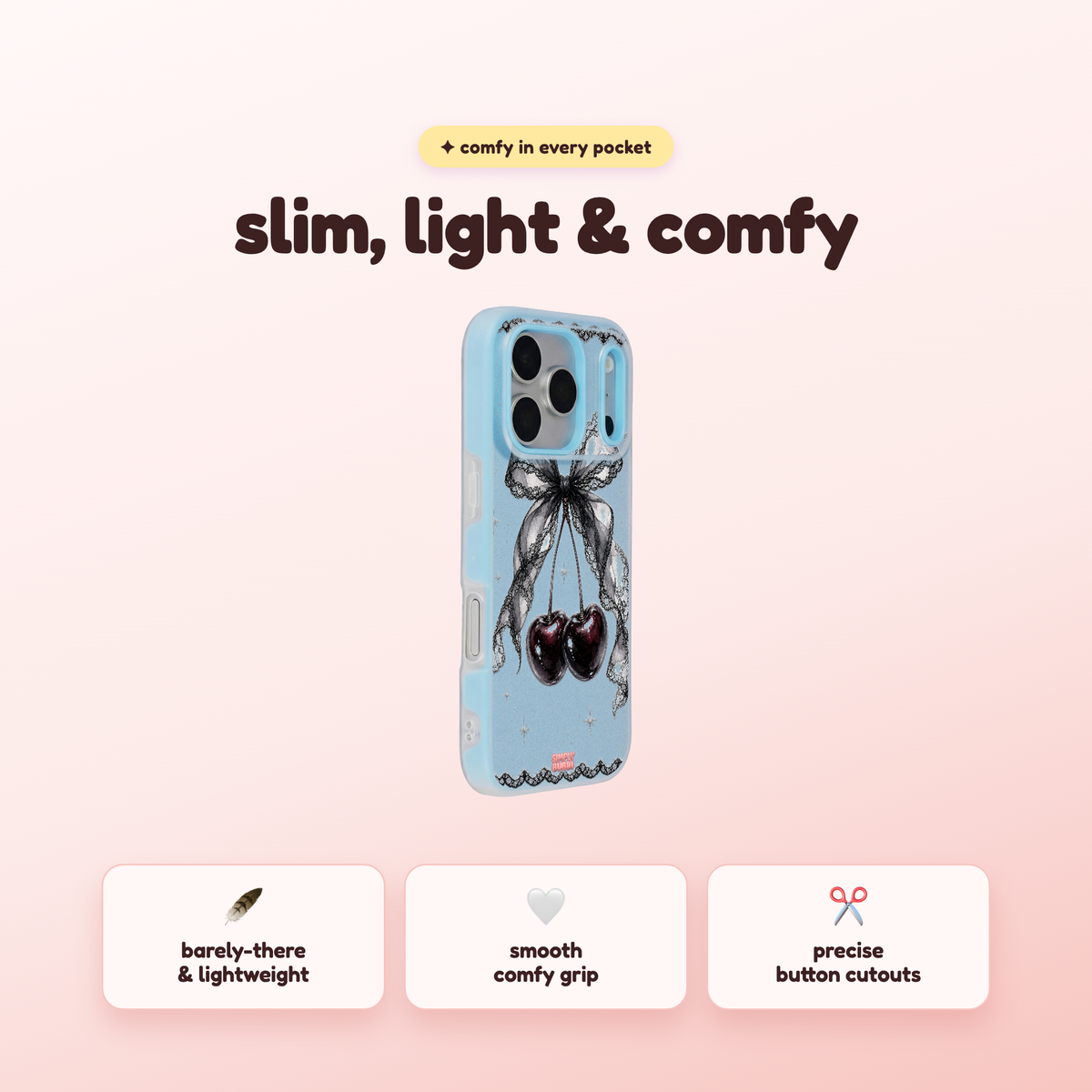 Cherry Lace Pop iPhone Case – product view 4