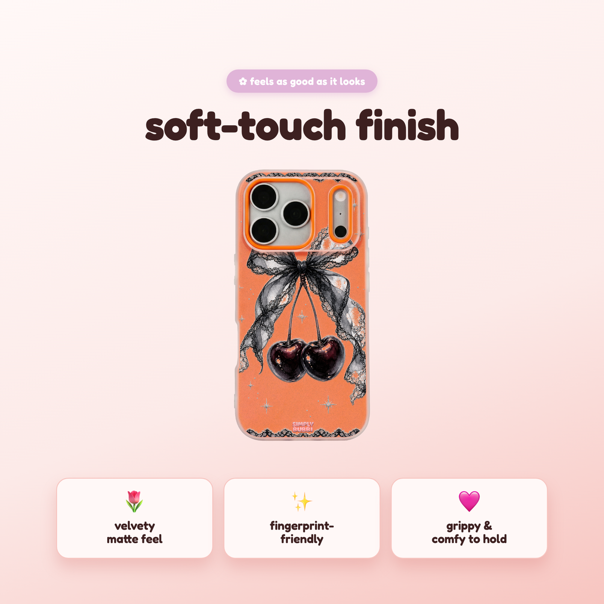 Cherry Lace Pop iPhone Case – product view 5