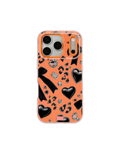 Noir Hearts Pop iPhone Case – Orange