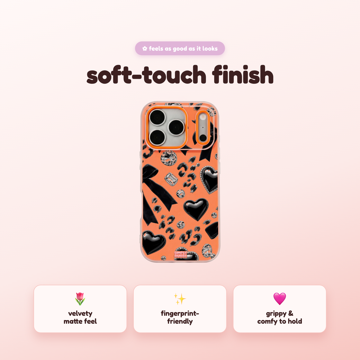 Noir Hearts Pop iPhone Case – product view 5
