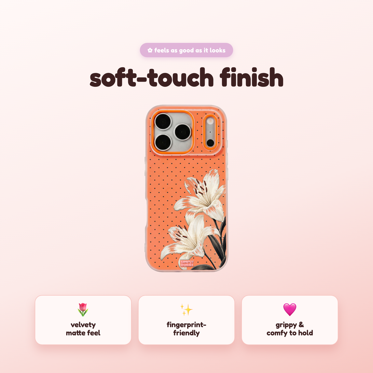 Ivory Lily Pop iPhone Case – product view 5