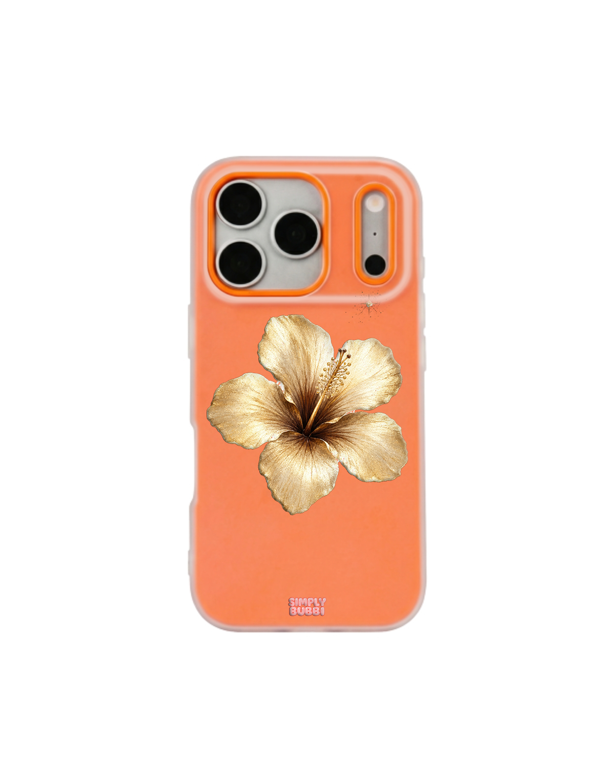 Champagne Hibiscus Pop iPhone Case – Orange color