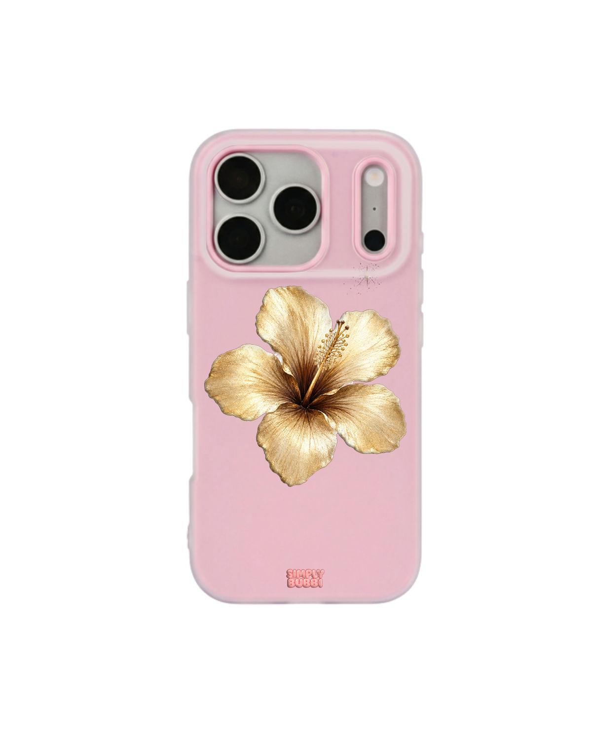Champagne Hibiscus Pop iPhone Case – Pink color