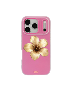 Champagne Hibiscus Pop iPhone Case – Hot Pink