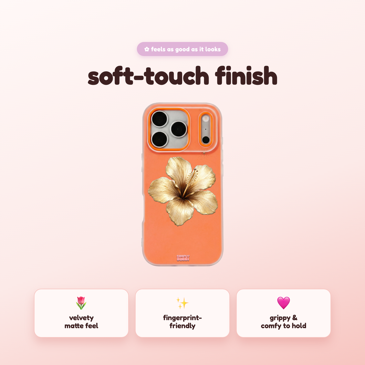 Champagne Hibiscus Pop iPhone Case – product view 5