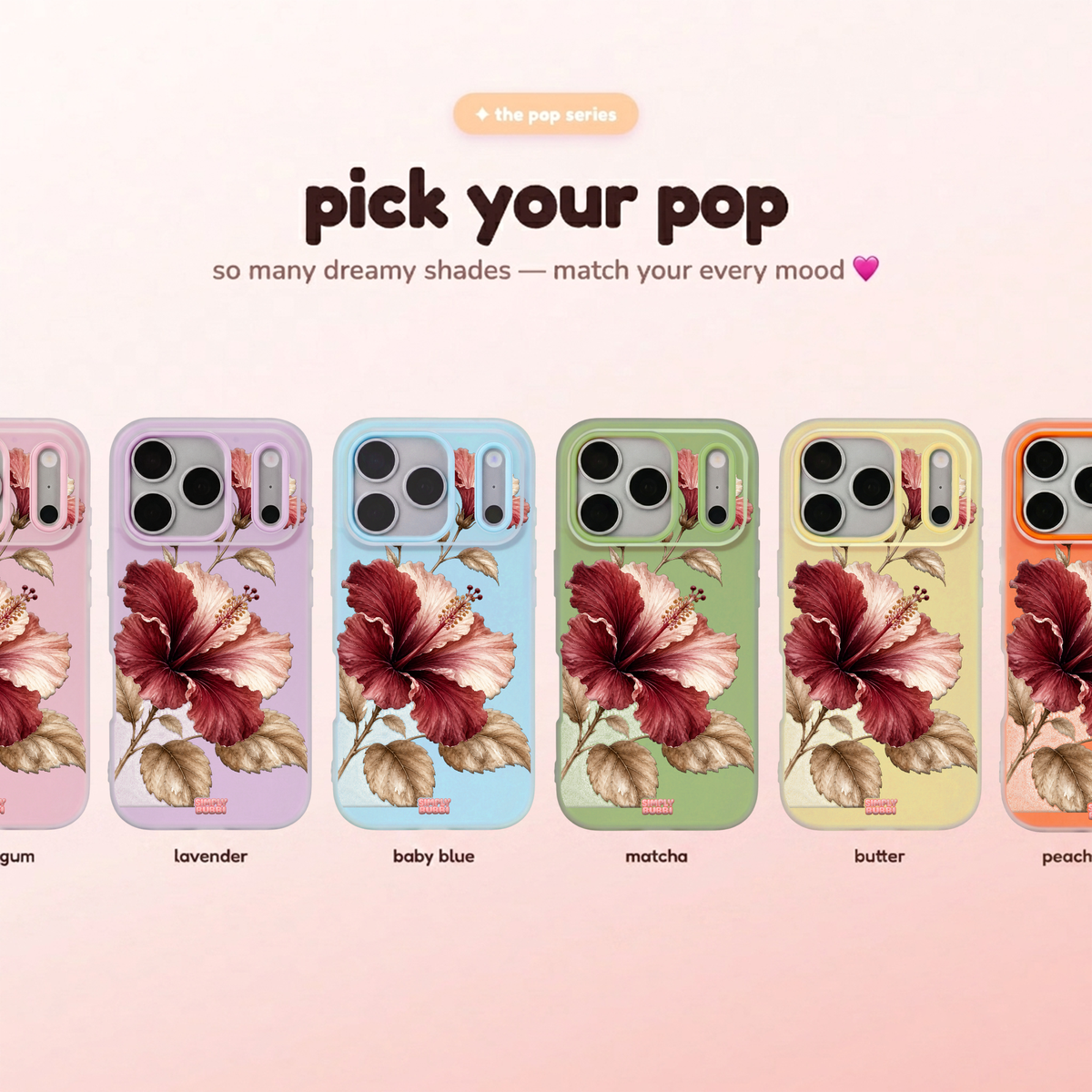 Crimson Hibiscus Pop iPhone Case – product view 1