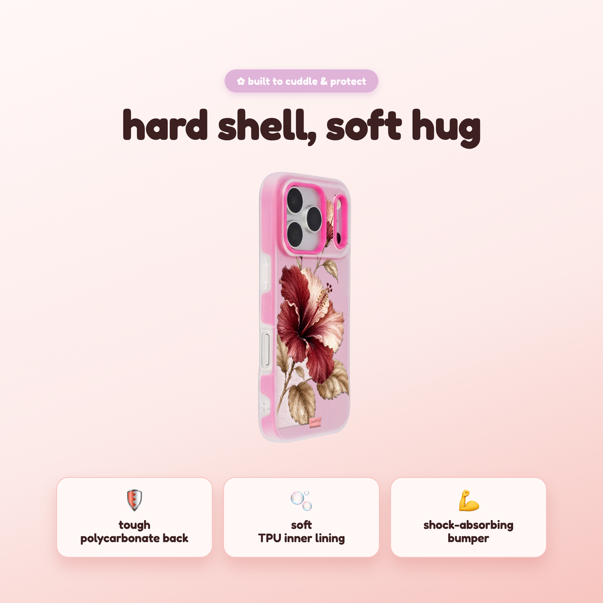 Crimson Hibiscus Pop iPhone Case