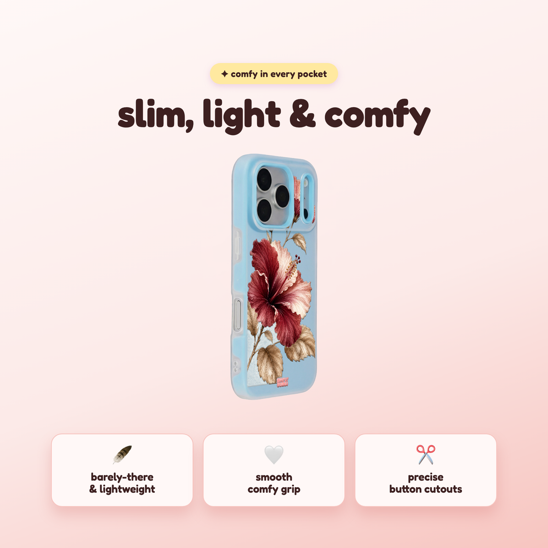 Crimson Hibiscus Pop iPhone Case