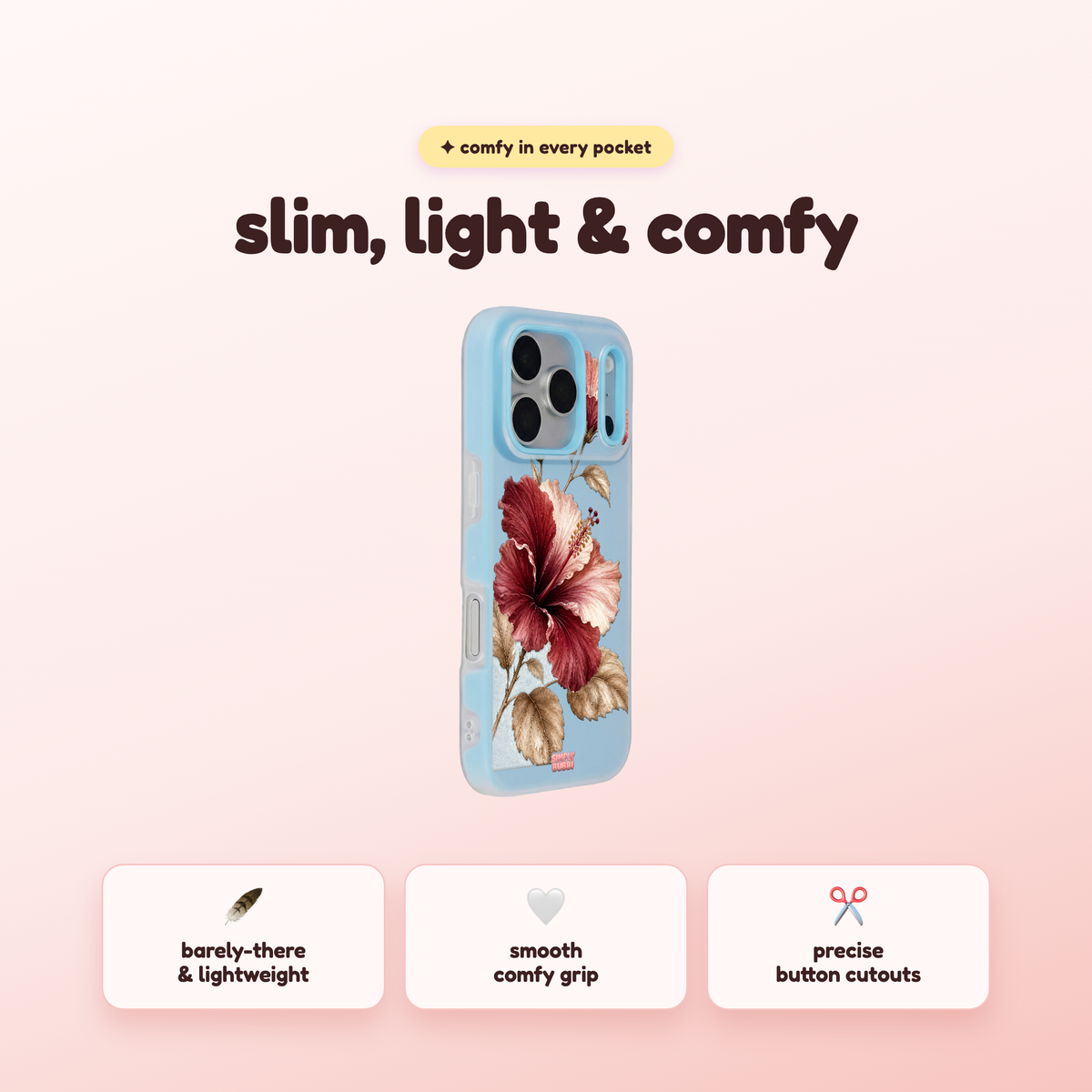 Crimson Hibiscus Pop iPhone Case – product view 4