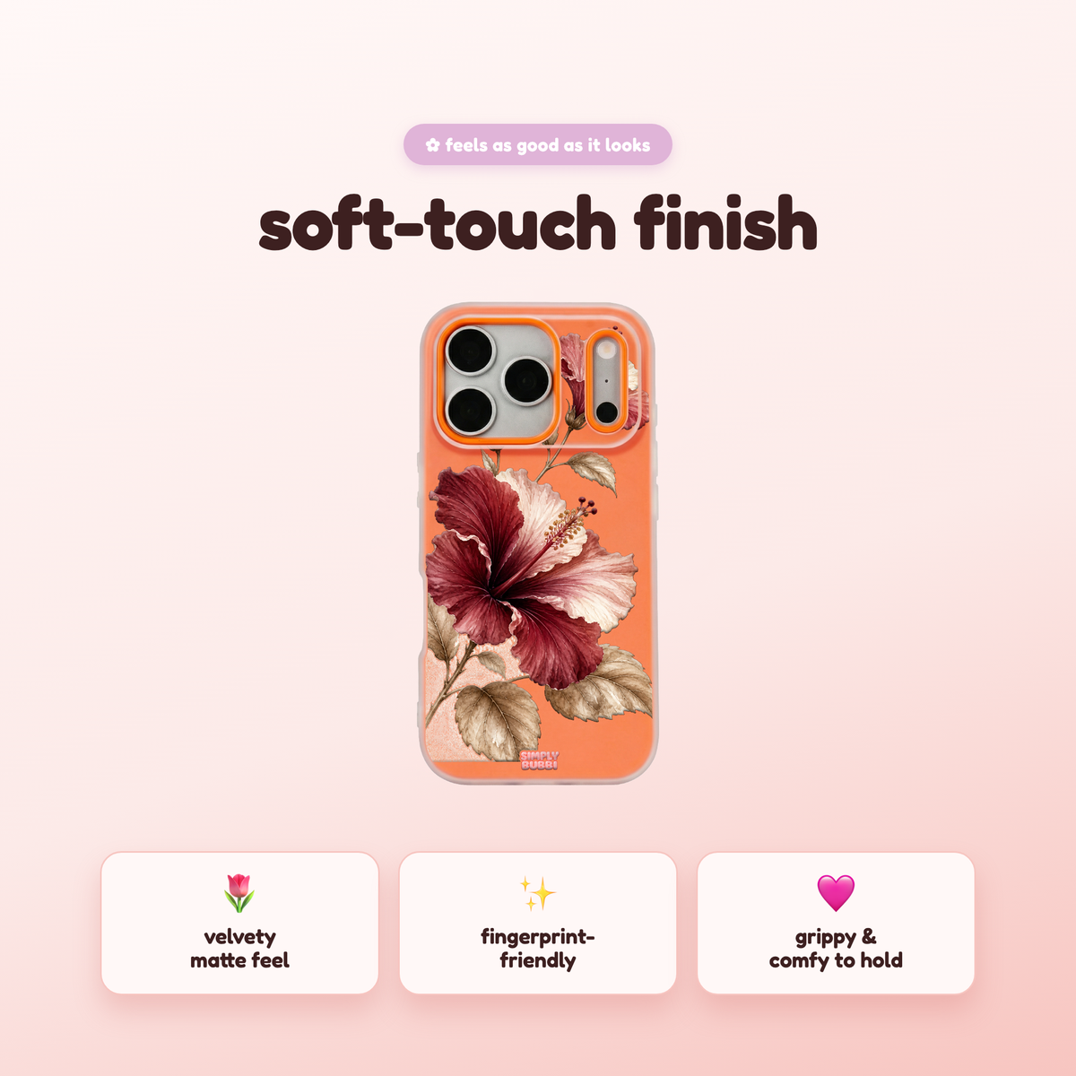 Crimson Hibiscus Pop iPhone Case – product view 5