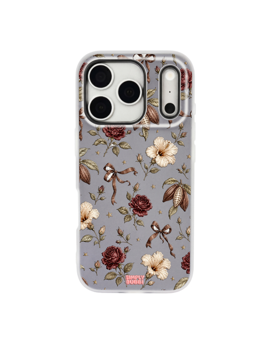 Cocoa Rose Pop iPhone Case – Gray color
