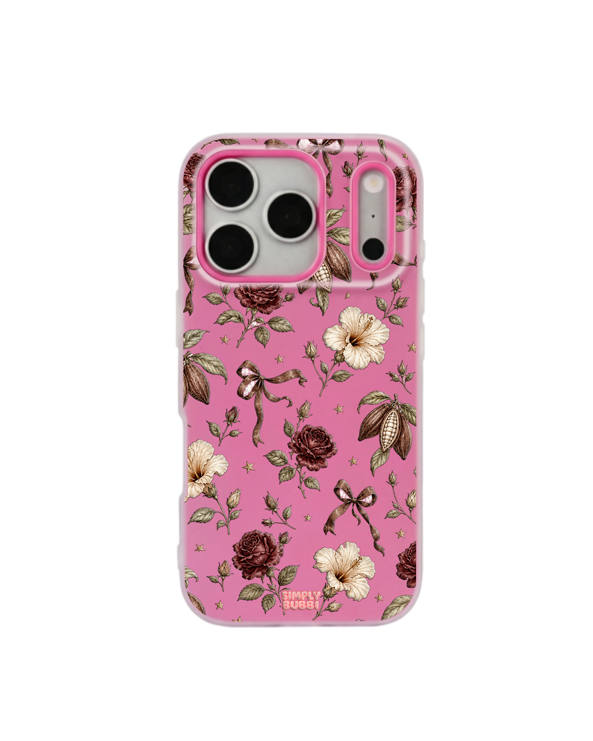 Cocoa Rose Pop iPhone Case – Hot Pink color