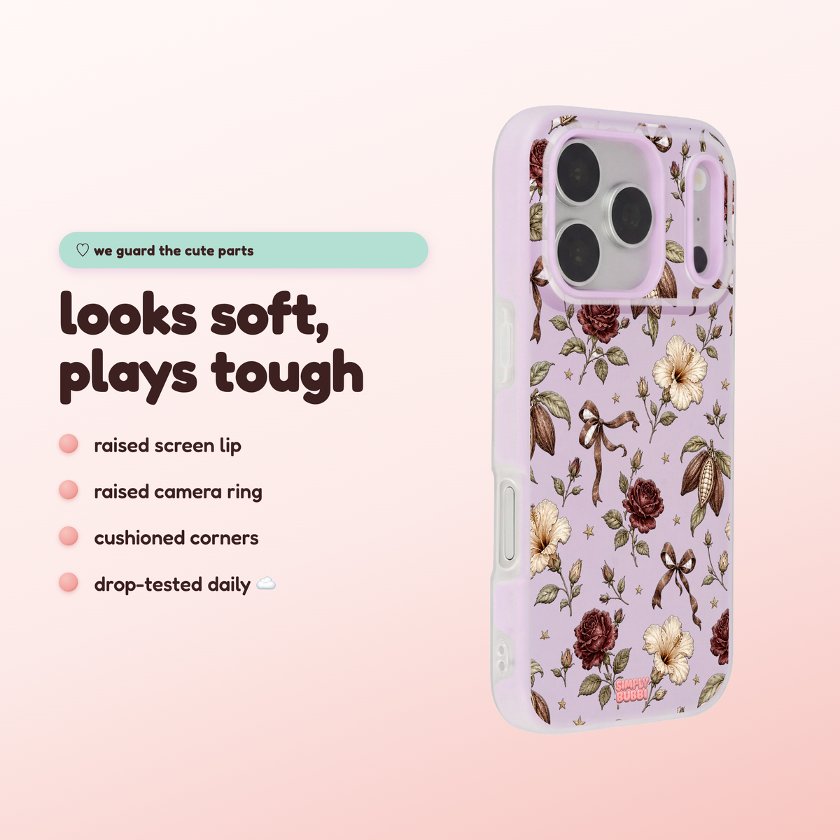 Cocoa Rose Pop iPhone Case – product view 3