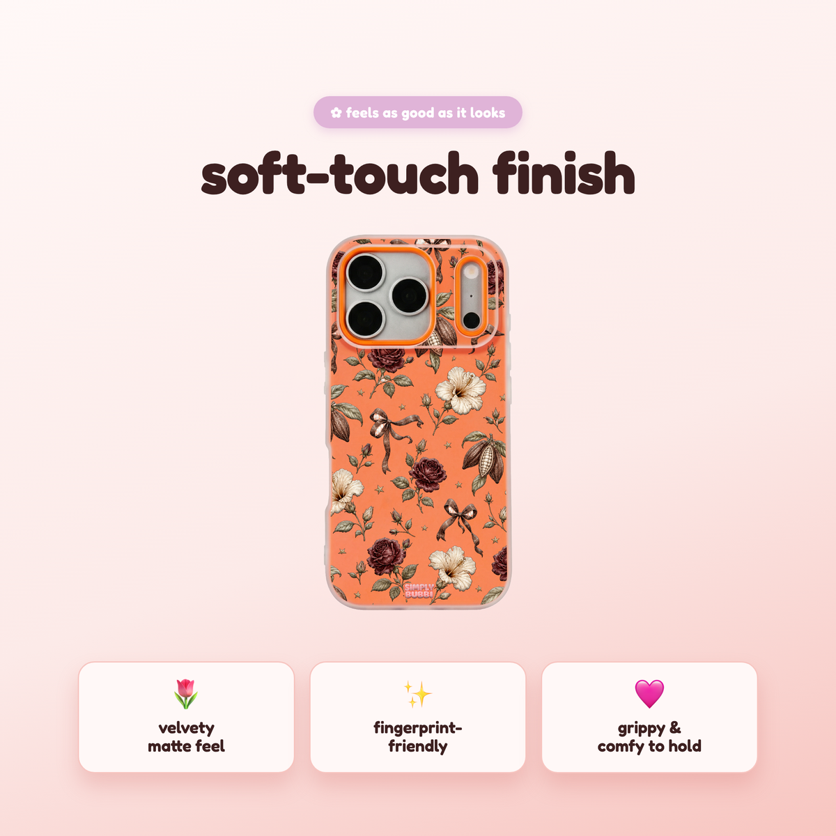 Cocoa Rose Pop iPhone Case – product view 5