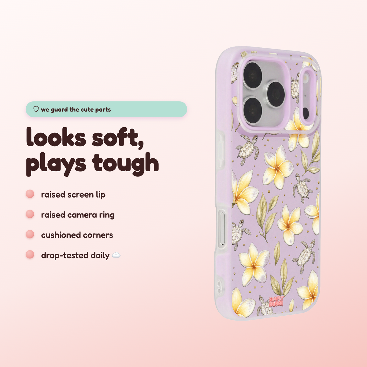 Plumeria Turtles Pop iPhone Case – product view 3