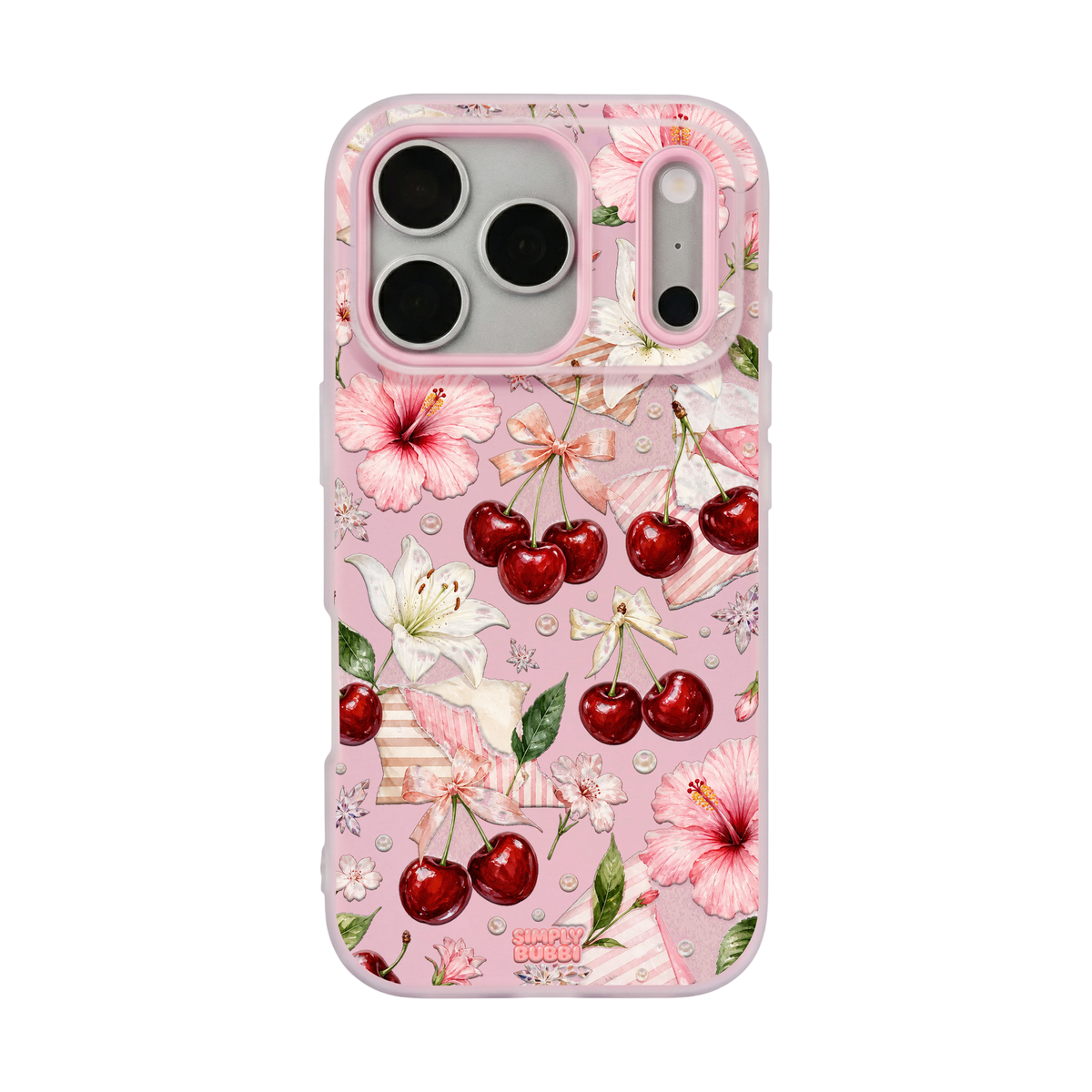 Cherry Lily Pop iPhone Case – Blush color