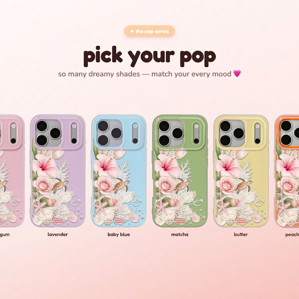 Coastal Blush Pop iPhone Case – product view 1