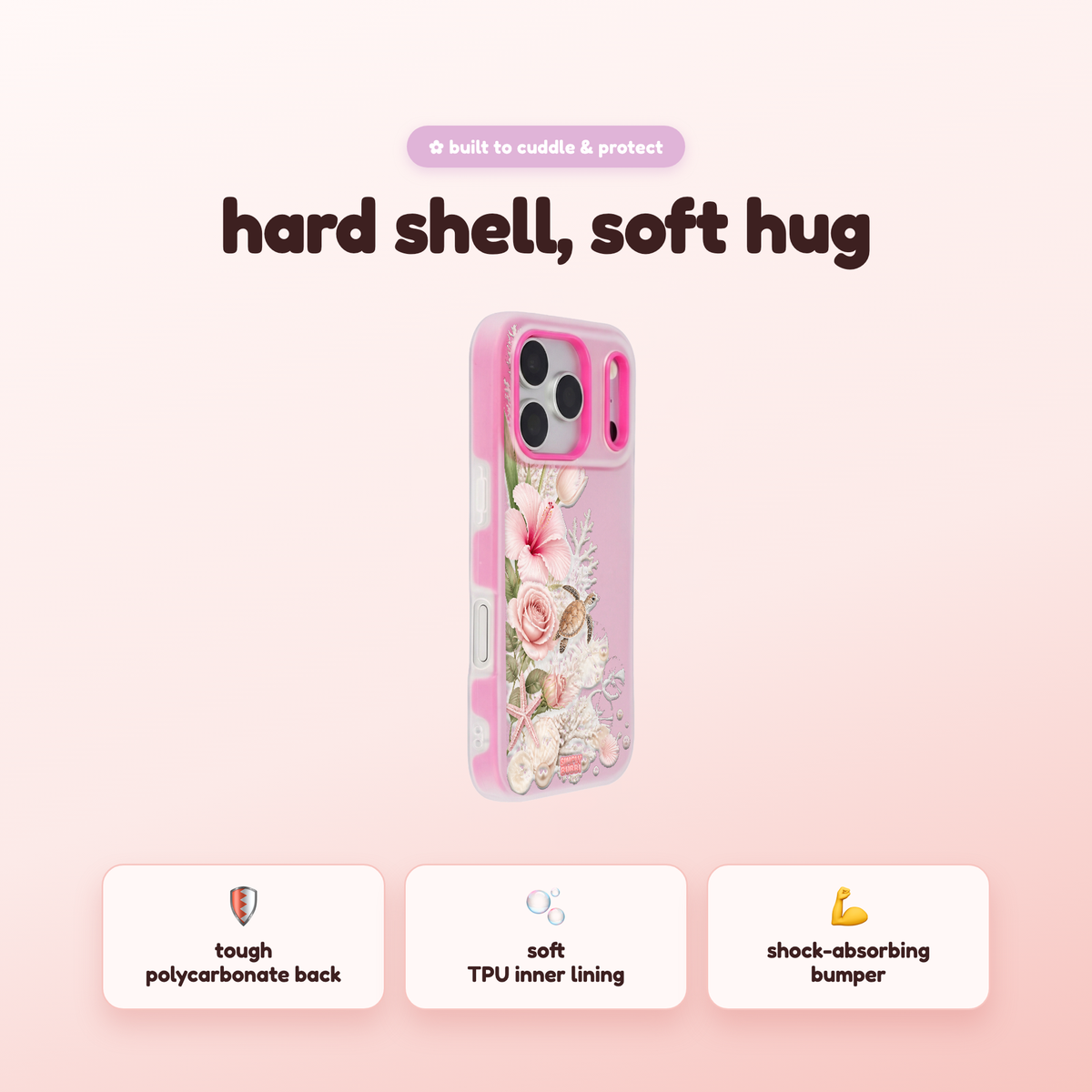 Coastal Blush Pop iPhone Case – product view 2