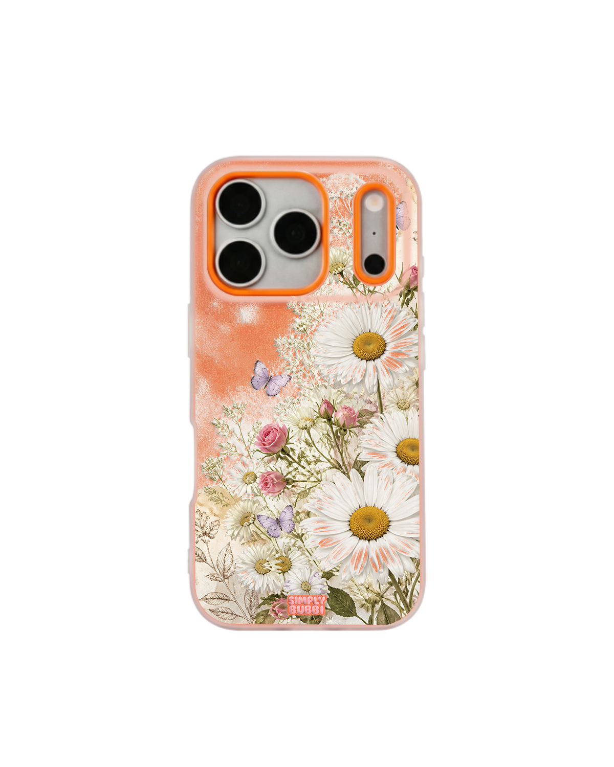 Daisy Rose Pop iPhone Case – Orange color