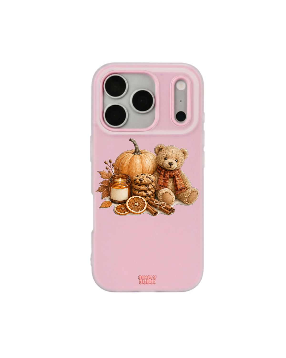 Autumn Teddy Pop iPhone Case – Pink color