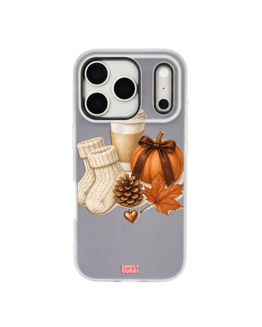 Cozy Fall Pop iPhone Case – Gray color