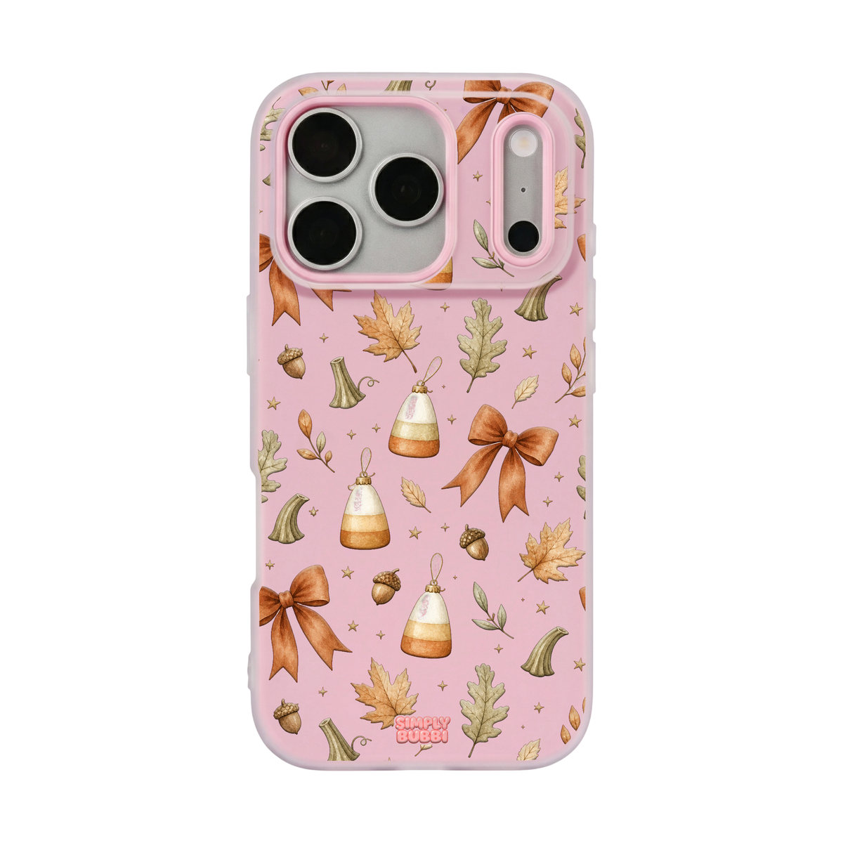 Autumn Bows Pop iPhone Case – Blush color